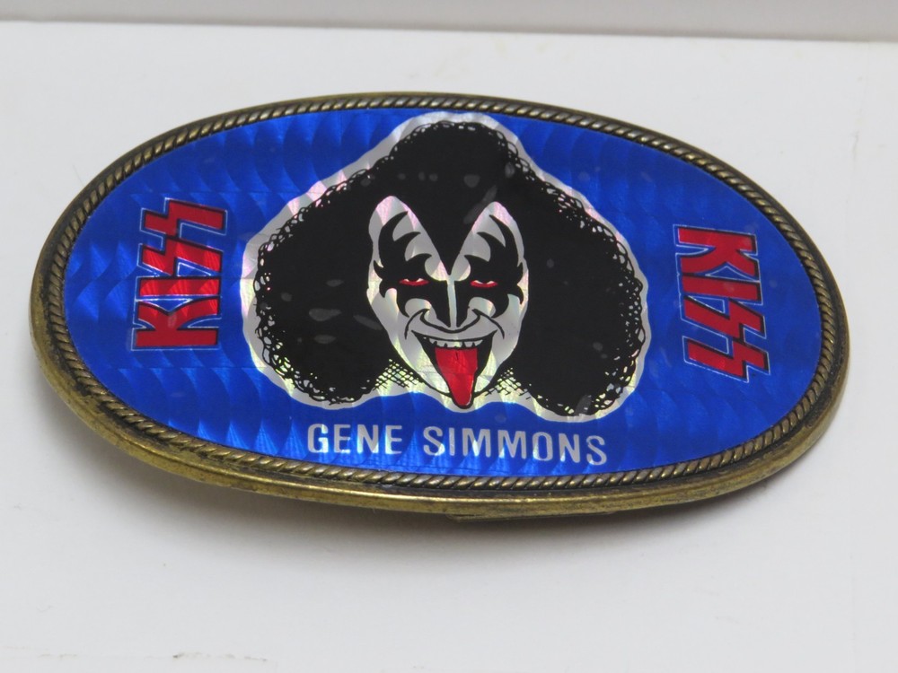 KISS GENE SIMMONS BELT BUCKLE MADE IN MEXICO 1970'S