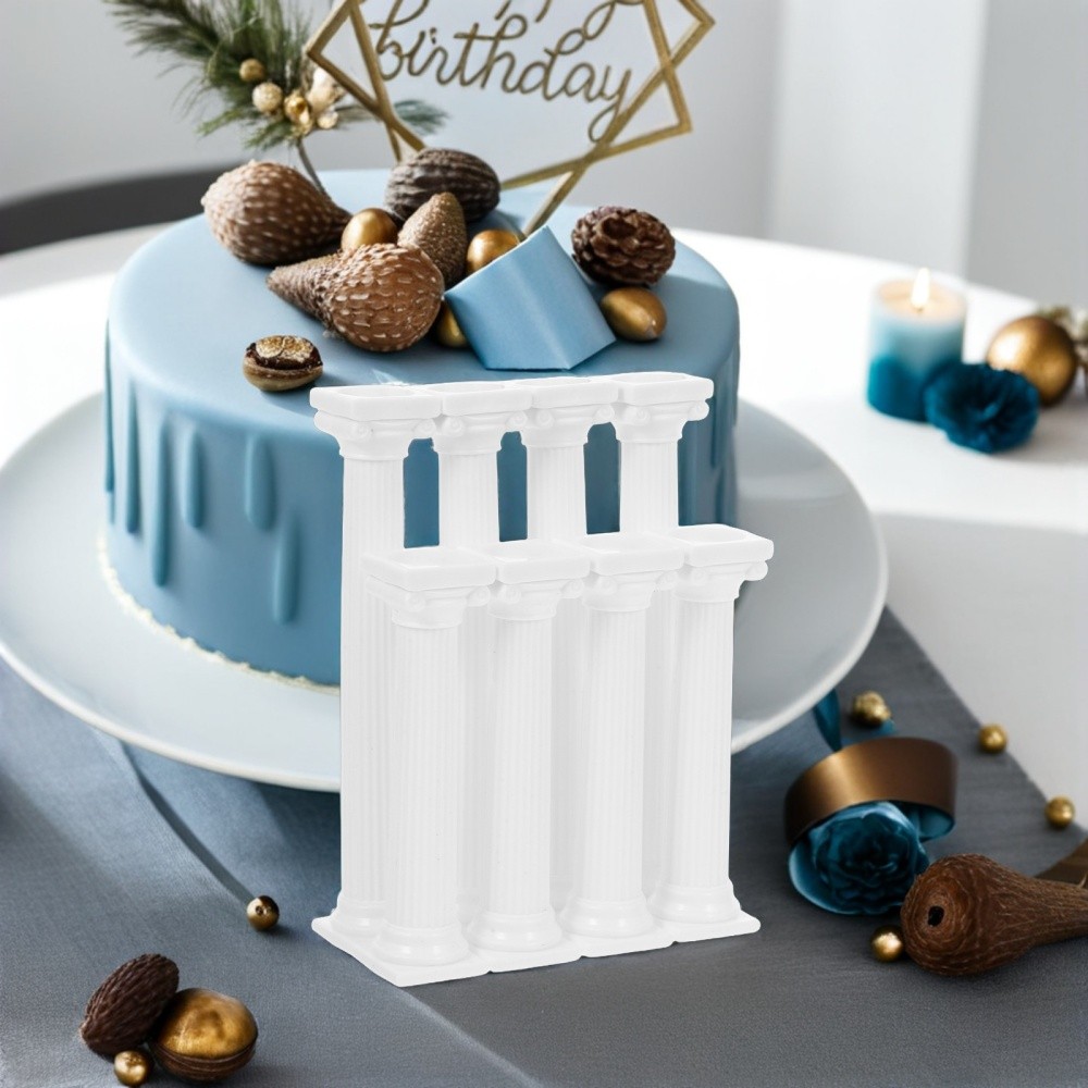 8 Pcs Wedding Cake Stand Columns Plastic Dowel Rods Structure for Tiered