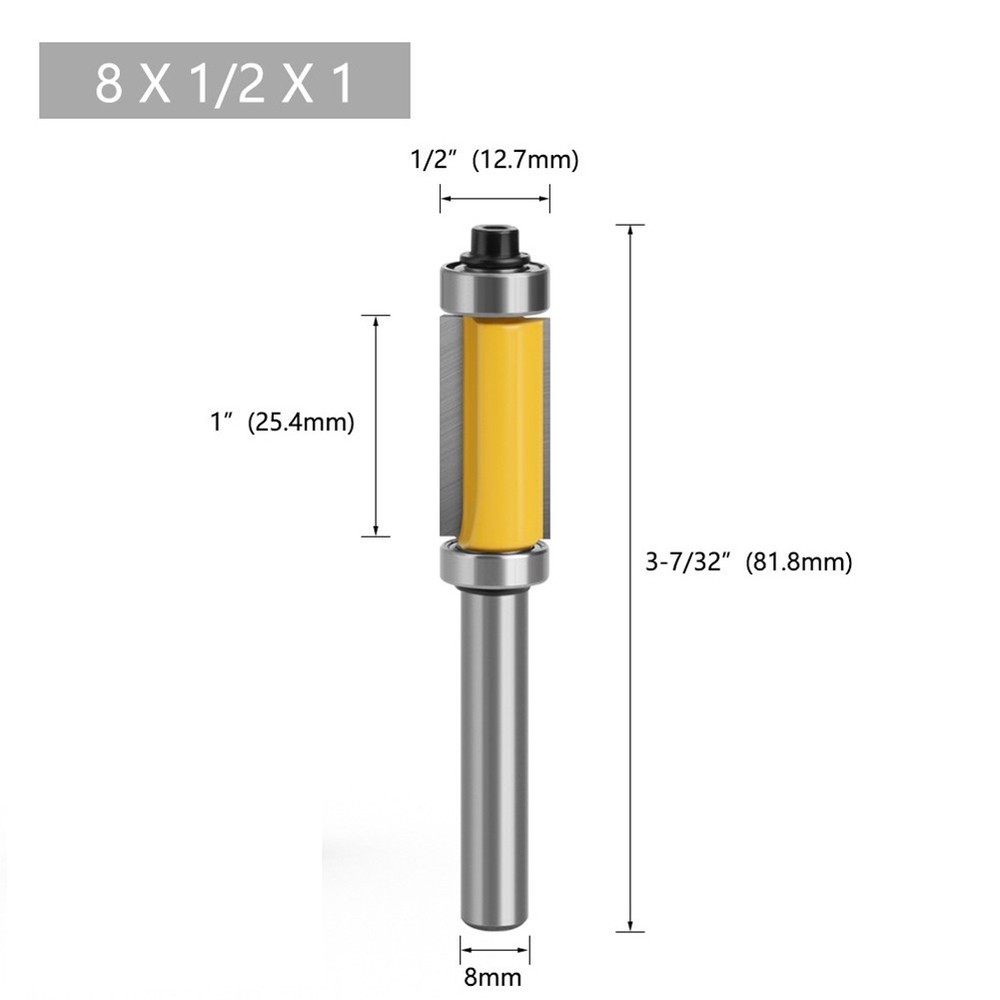 Router Bit Bearing Pattern Carbide Flush Double Bearing Milling Cutter
