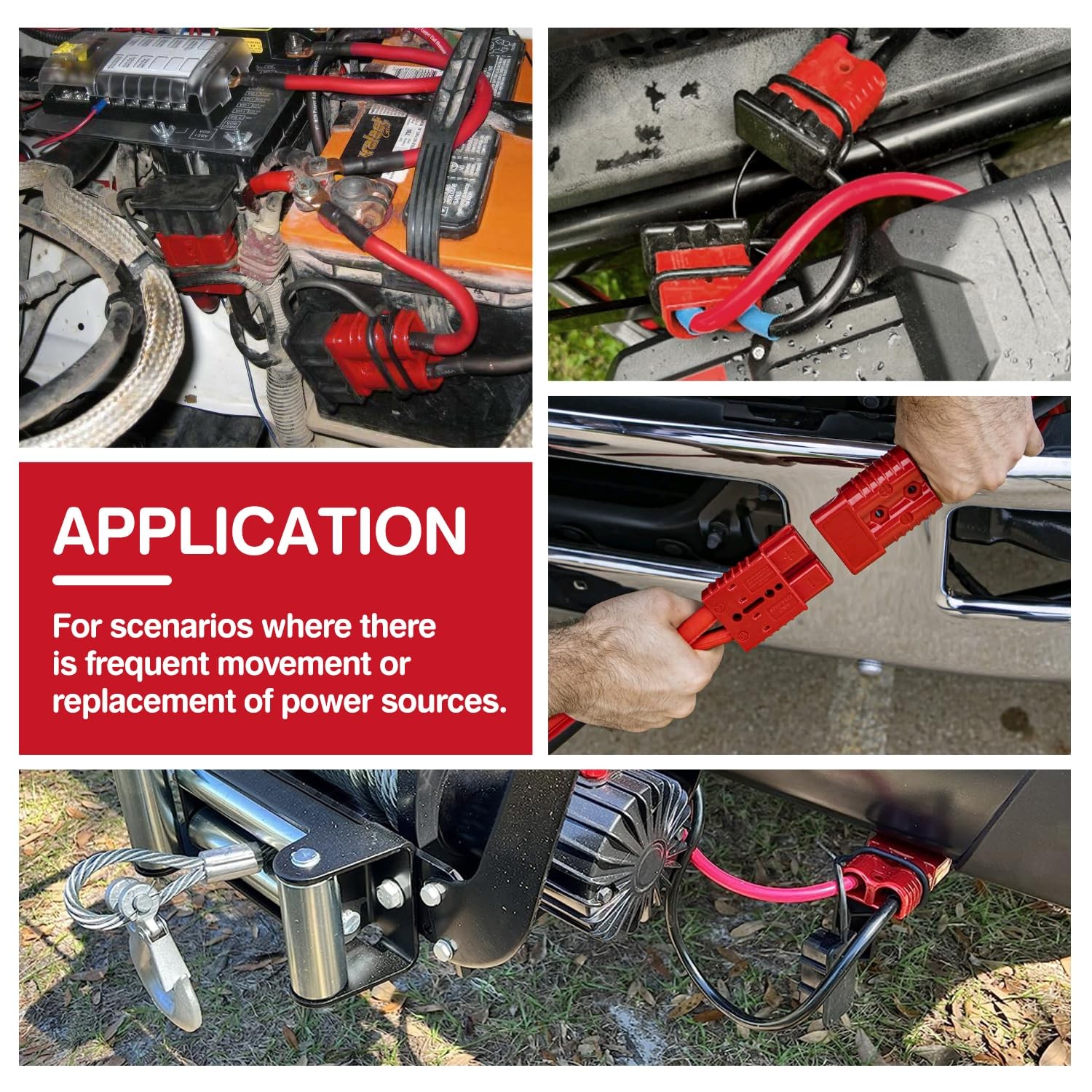 Heavy Duty 24 FT Quick ,Disconnect Winch Power Cable 2 Gauge 2 AWG Copper Wiring