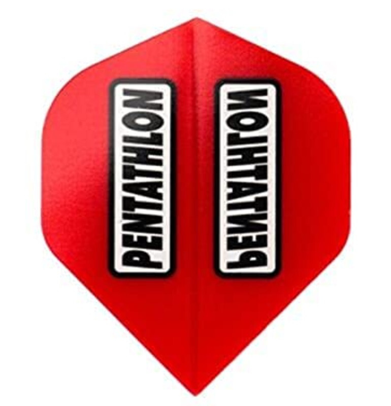 PENTATHLON Red Solid Standard Dart Flights  100 Micron - 5 sets (15 flights)