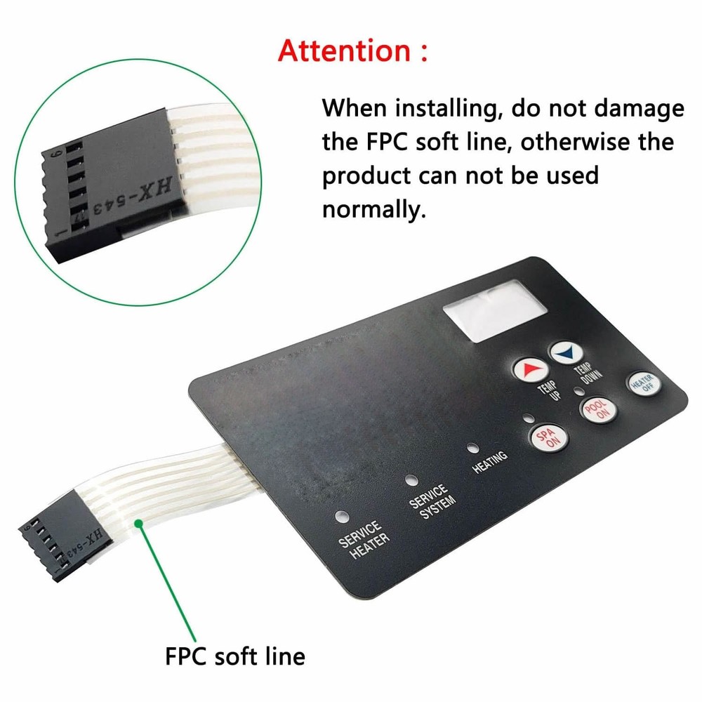 For Pentair 472610Z Switch Membrane Pad Replacement MasterTemp Pool & Spa Heater