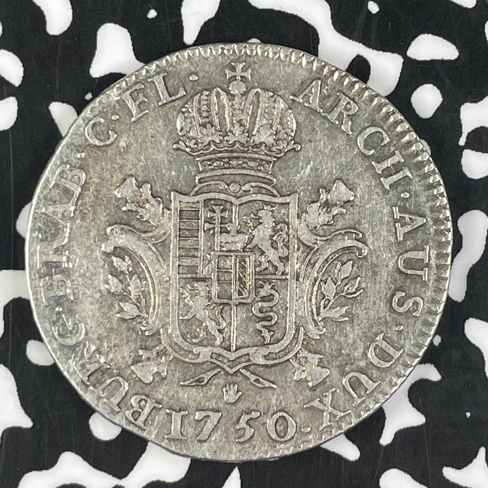 1750 Austrian Netherlands 1/2 Ducaton Lot#JM1143 Silver! Nice!