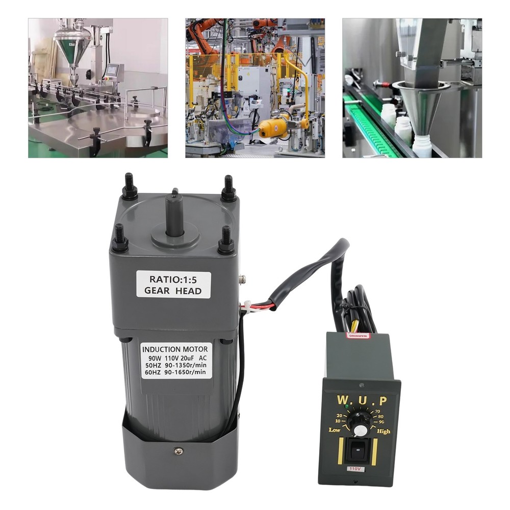 0-270RPM Electric Gear Motor With Variable Speed Reducer Controller Torque 1:5