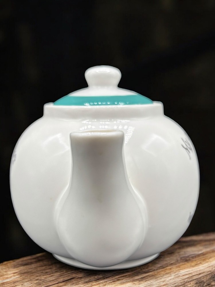 "My Cup Overflows with Blessings" Ceramic Teapot 6"