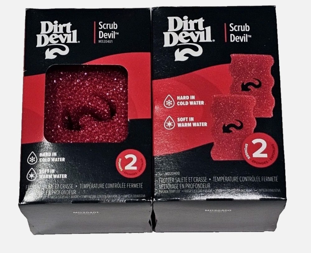 2 Pack Dirt Devil Scrub Devil 2 Sponges Included