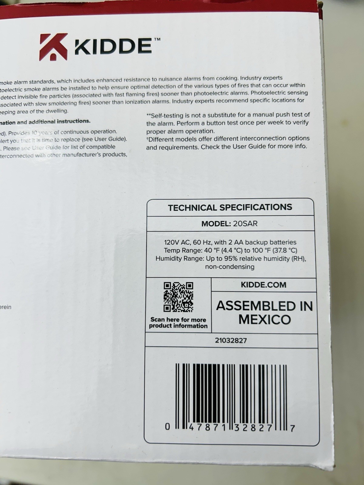 Kidde Hardwired Smoke Detector, AA Battery Backup, Interconnectable , 4 Pack