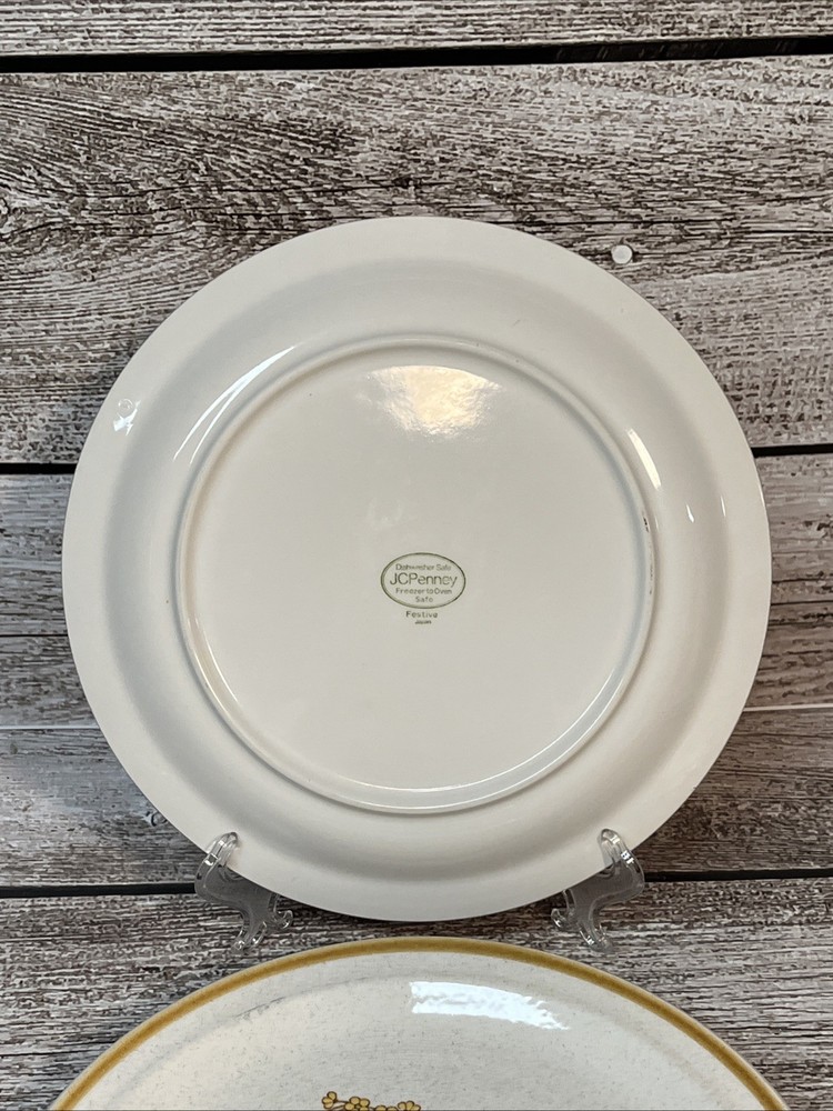 Festive JCPenney Vintage Dinner Plate, 3 Available