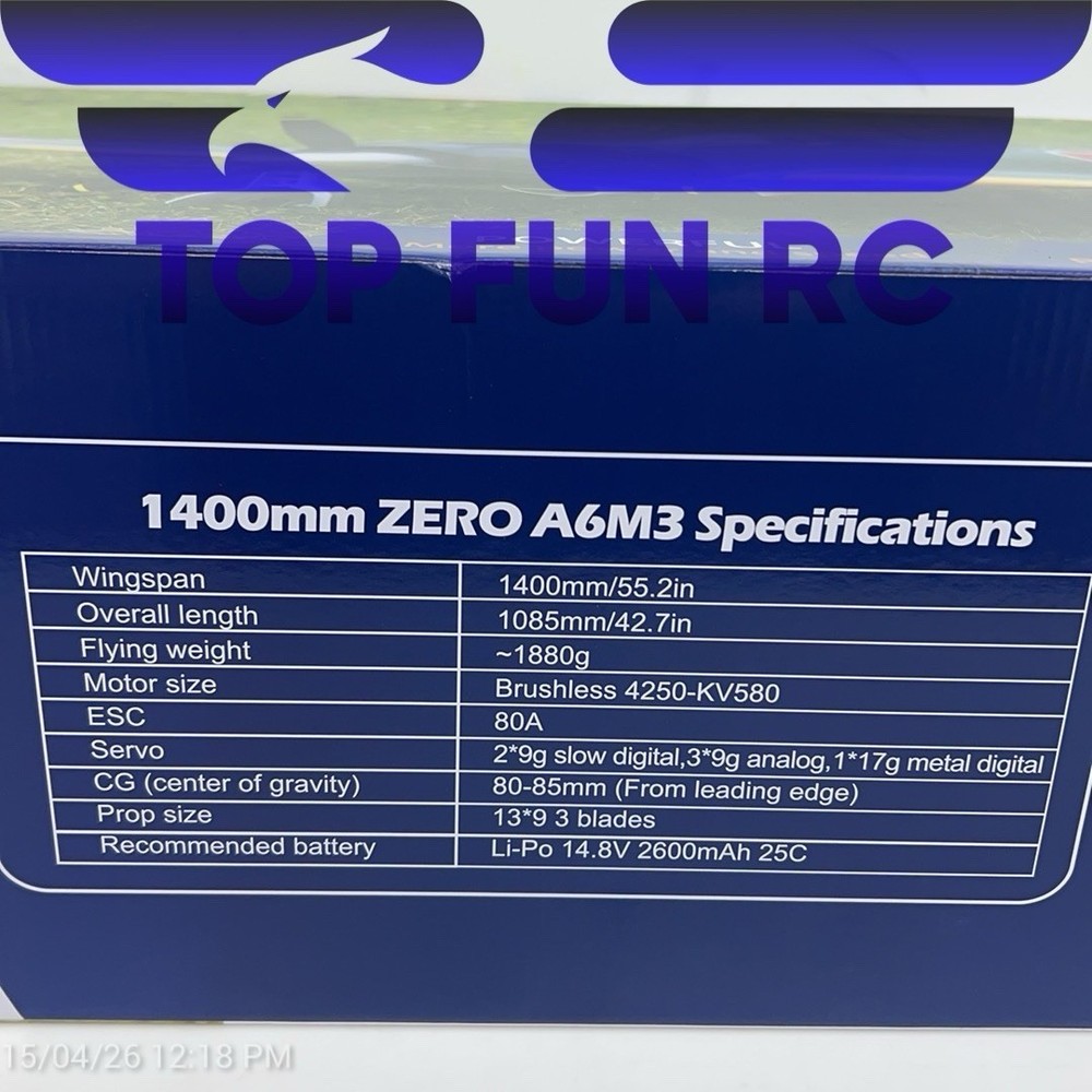 Fms 1,400 Mm Zero A6m3 plug & play