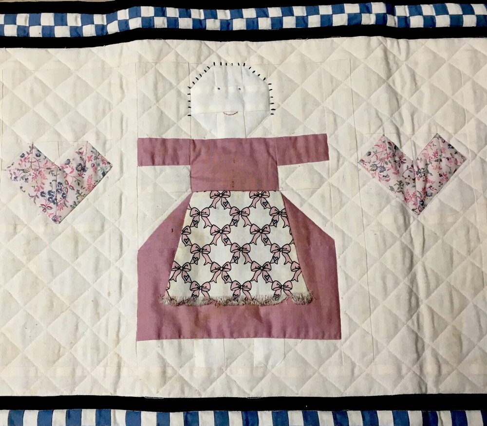 Primitive Folk Art Table runner Handmade 34”x15”
