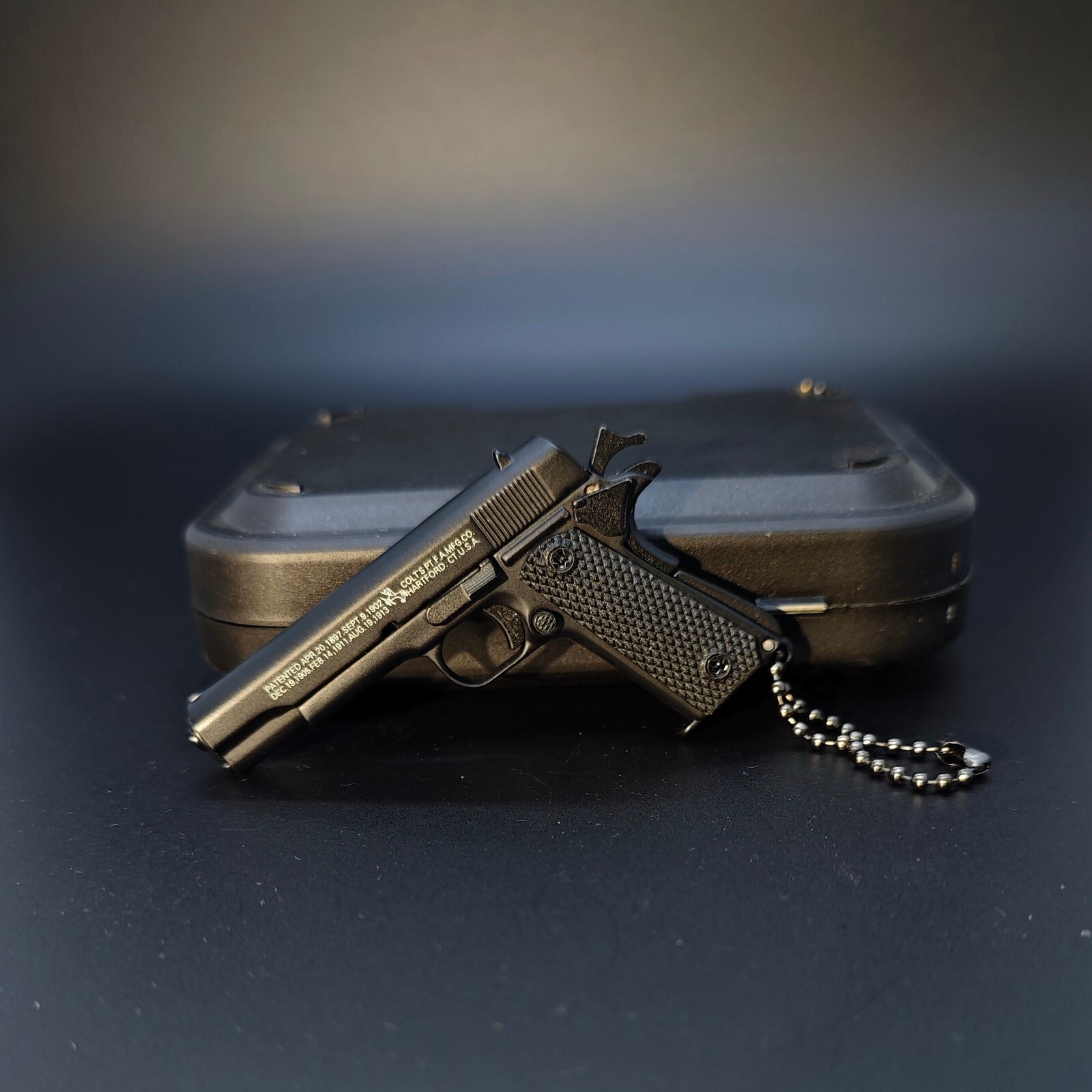 1911 Metal Pistol Keychain Luxury Authentic Metal Keychain - USA Seller