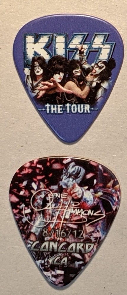 KISS THE TOUR CONCORD 8-16-12 Guitar Pick GENE SIMMONS  2012
