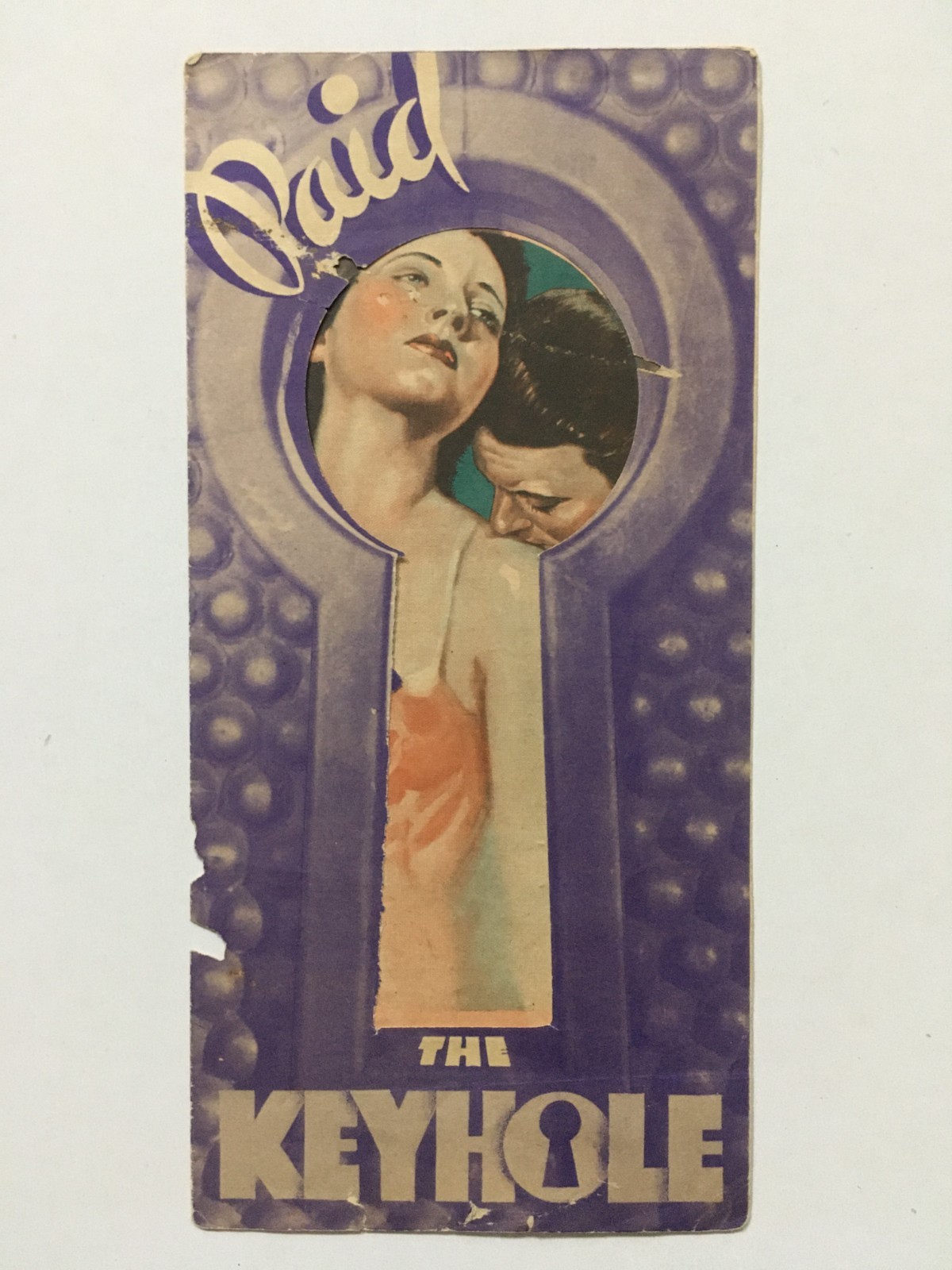 1933 Hollywood Movie Herald THE KEYHOLE. Kay Francis George Brent- India release