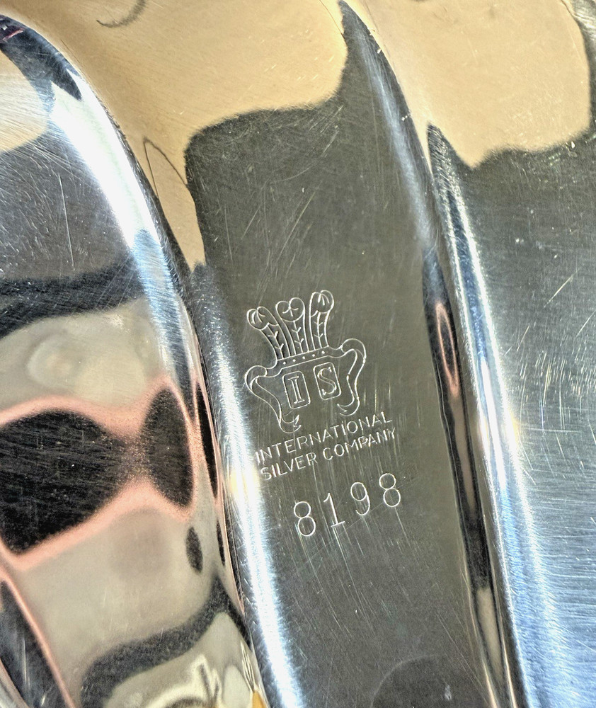 Vintage International Silver Company 8" Silver Leaf Serving Tray Plate