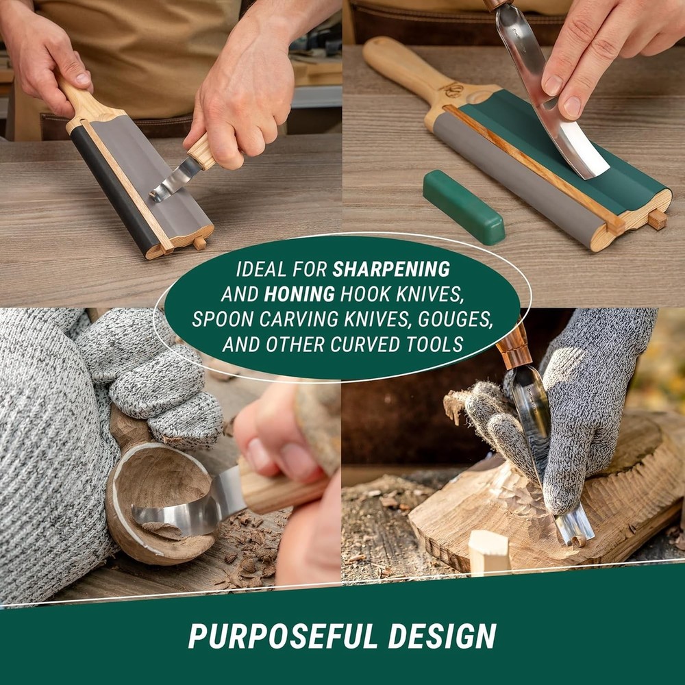 Beavercraft Paddle Strop, FOR Hook knives & gouges