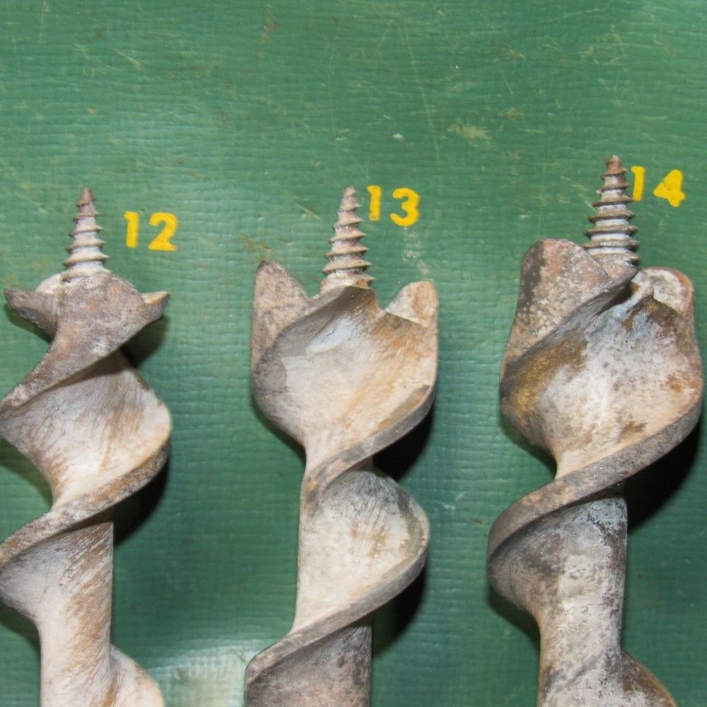 GREENLEE No. 22R5 13 PC. Auger Drill Bit Set ~ Brace Drill ~ Missing 2 Bits USED