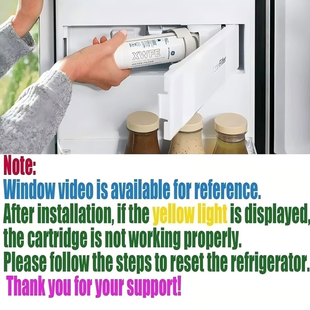 2 Pack GE XWFE Replacment Refrigerator Water Filter Without Chip