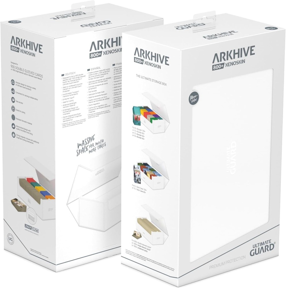 Ultimate Guard Arkhive 800+ Xenoskin White Deck Case - New Condition