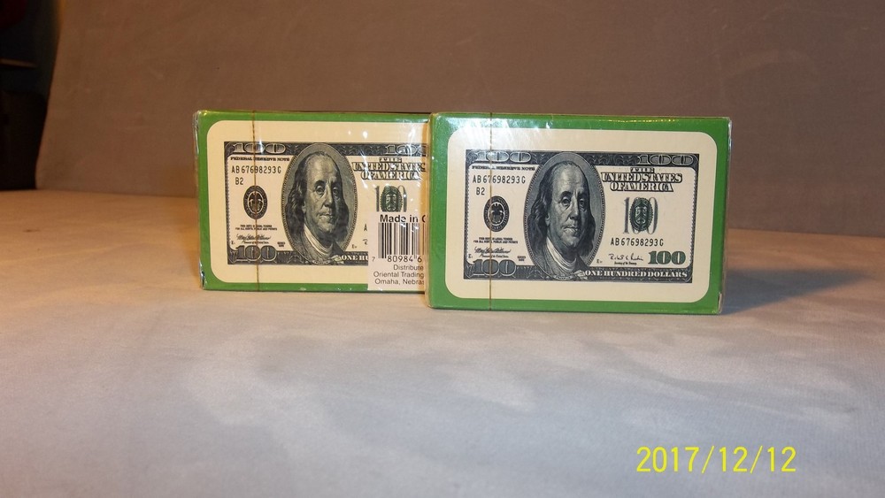 Benjamin Franklin $100 Bill Playing Cards