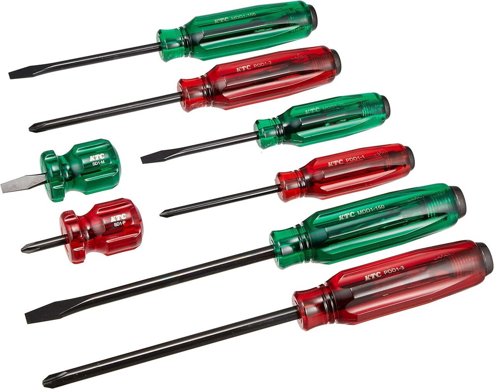 KTC PMD18, Plastic Grip Screwdriver Set, 8pcs.