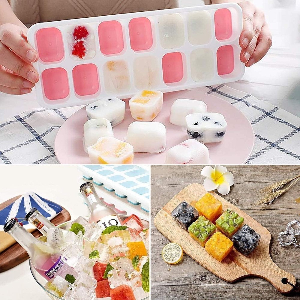 Flexibly Designed Easy-Release Ice Cube Trays - Perfect for Home & Bar Use