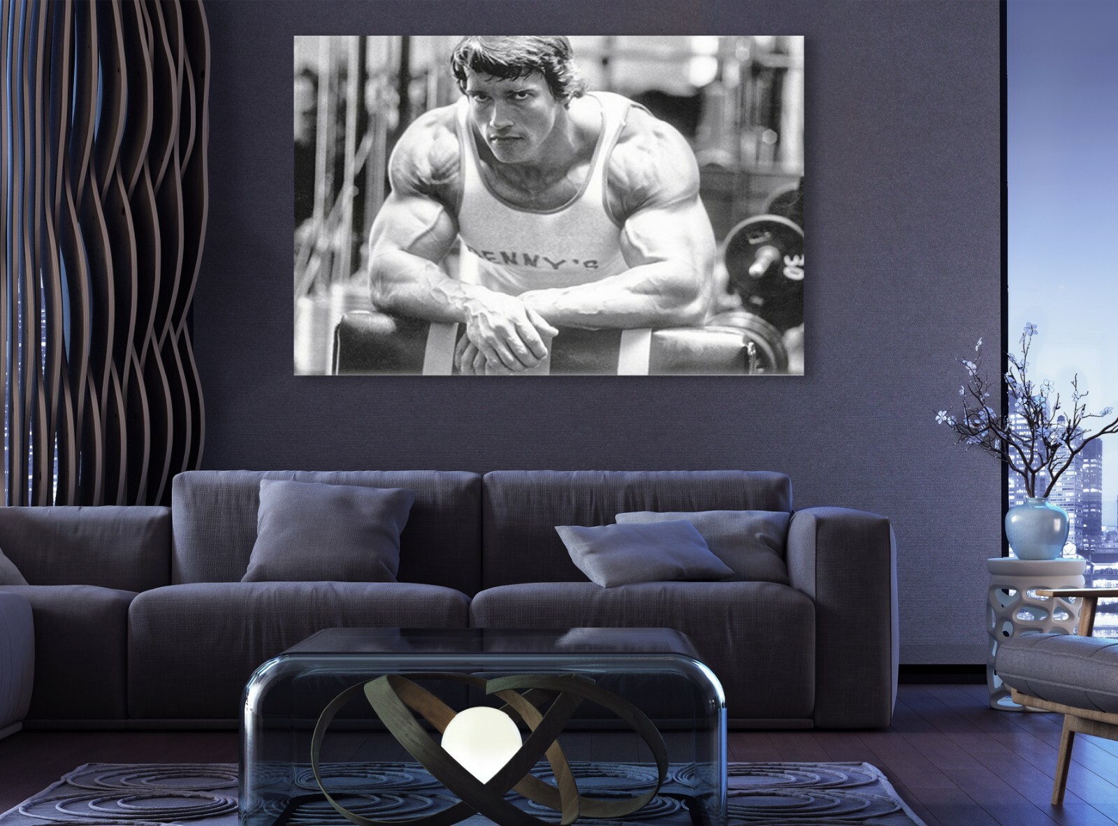 Arnold Schwarzenegger Training Time Gym Canvas Decor Motivation Art Muscle Print