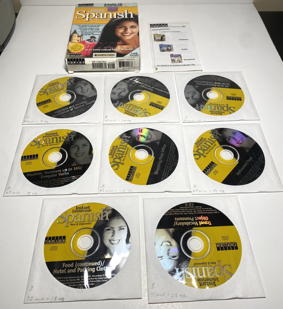 Instant Immersion Spanish Audio Learning System 8 CD Audio Set