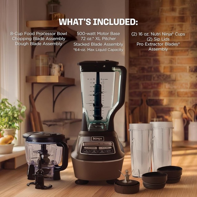 Ninja BL770 Kitchen System Blender Food Processor 1500W
