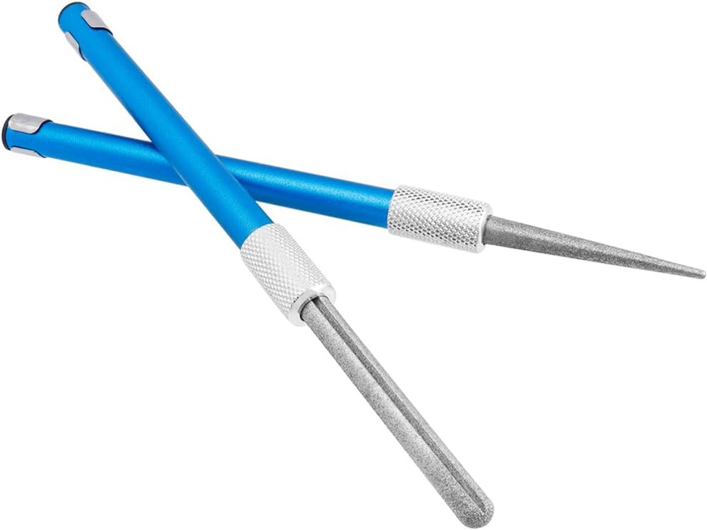 2Pcs Serrated Knife Sharpener, Retractable Diamond Sharpening Rod Multifunctiona