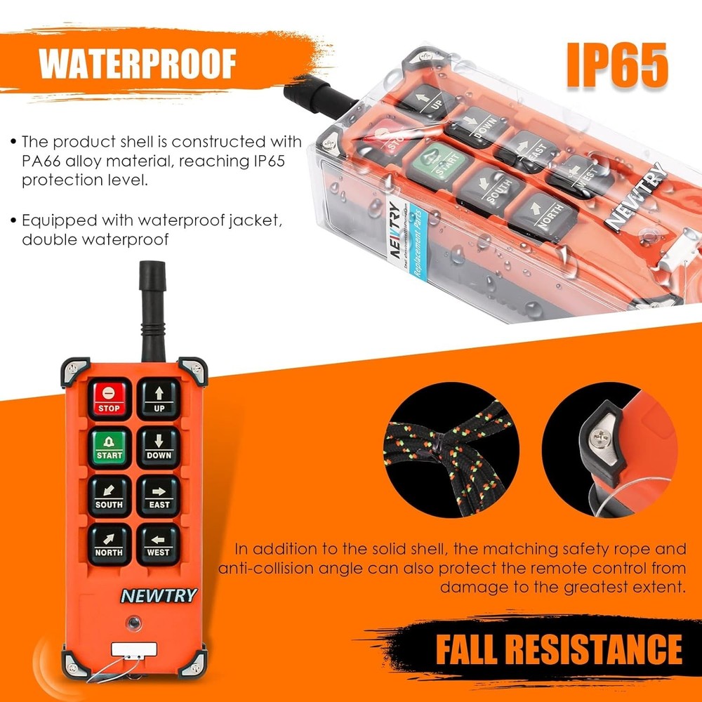 Reliable Industrial Crane Remote Control - Includes Transmitter & 12V Receiver