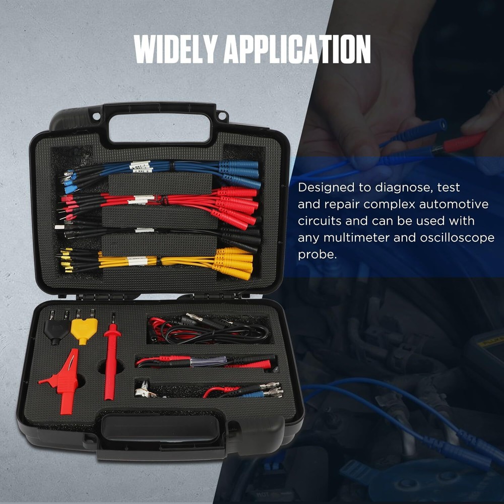 68PCS Automotive Multimeter Test Leads Kit Electrical Diagnostic Probe Tool Test
