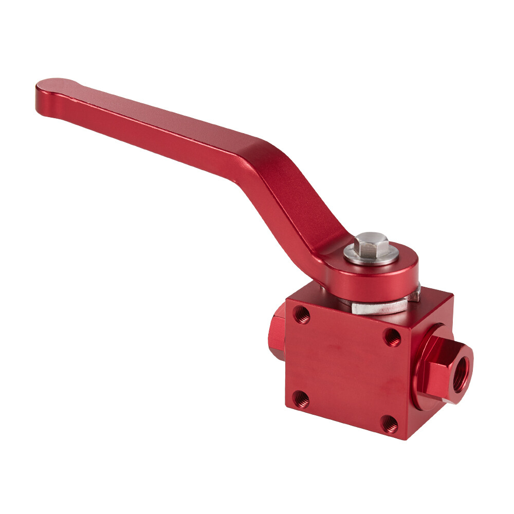 New Brake Line Lock Shut Off Valve Aluminium 1/8" NPT Billet Automotive Red US