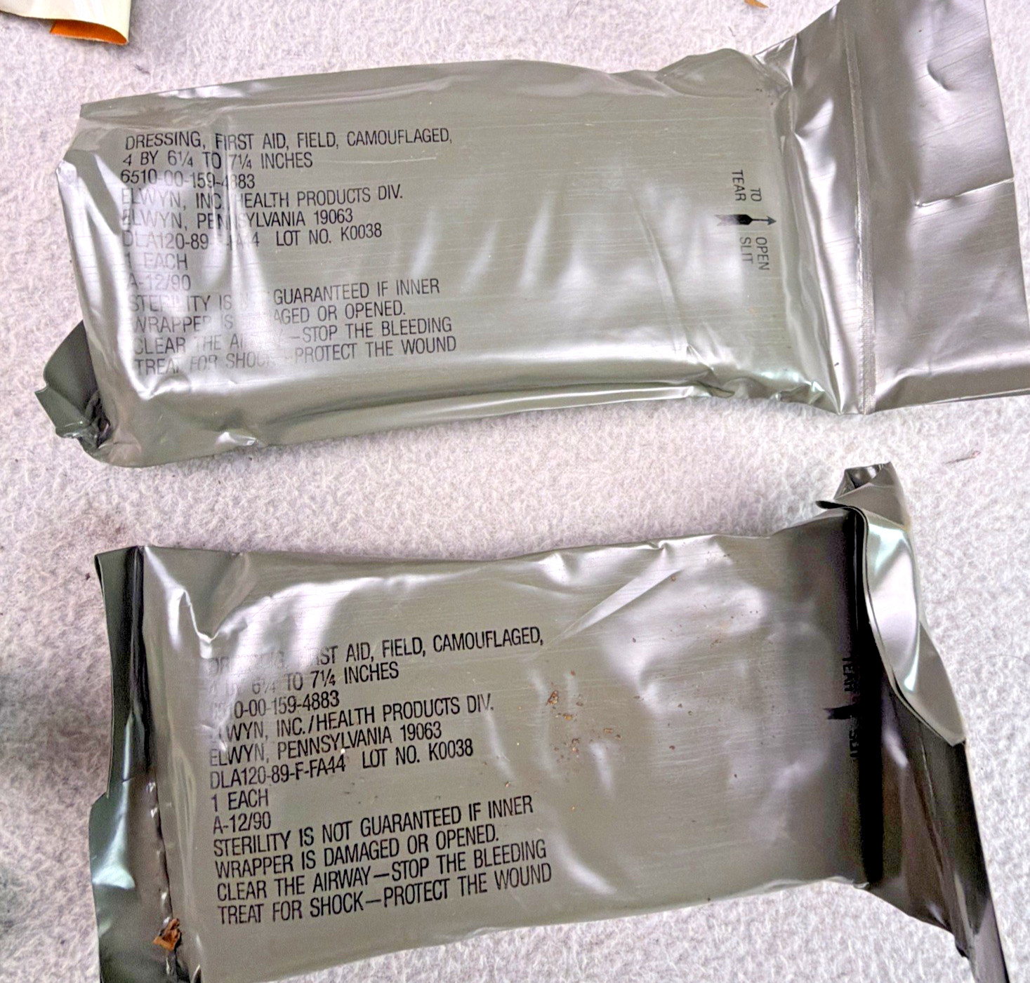 Vintage Military First Aid Kit Case And Contents 6545-01-094-6136