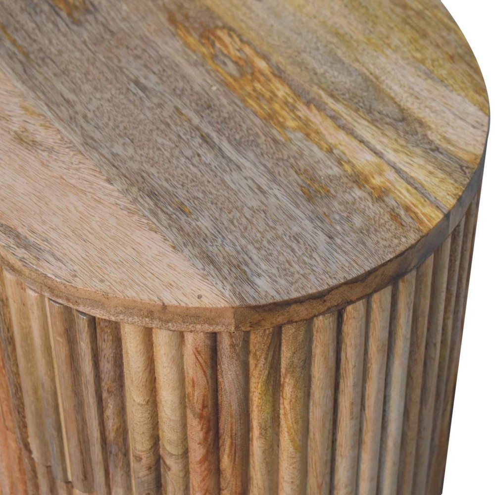 Solid Wood Soba Ball 3-Drawer Bedside, Oak