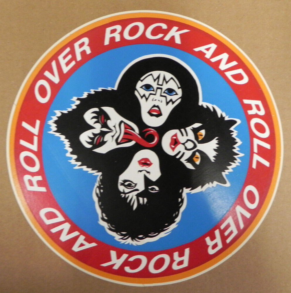 KISS Rock and Roll Over round sticker
