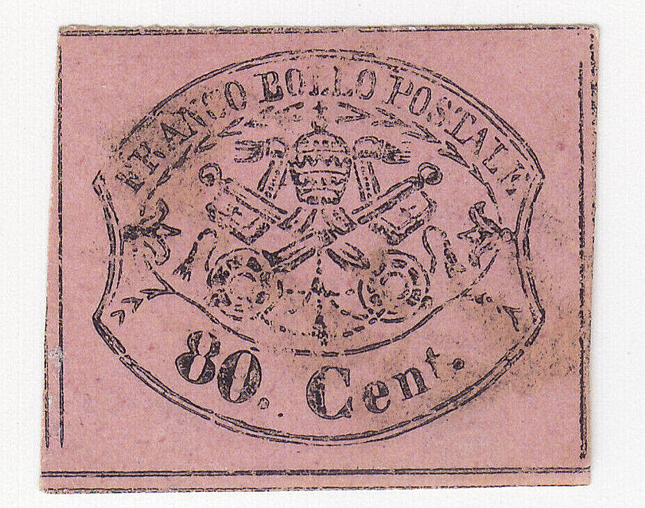 QQ566-PONTIFICAL STATE-Second Emission 80 Cent Used