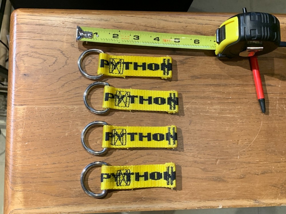 PYTHON TOOLS  D RING ATTACHMENT - DR-1X3.5 - 5lb Cap. Lot of 4