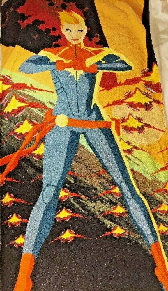 Marvel New Captain Marvel Beach Towel 27x52 in
