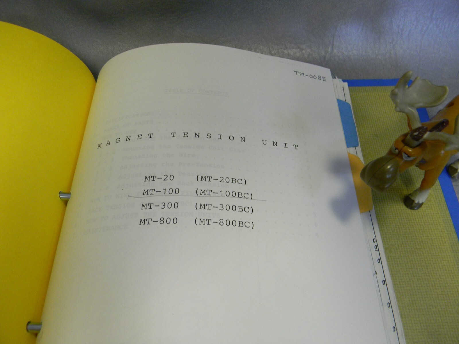 Tanaka Automatic Winding Machine w/ Magnetic Tensioner Manual & Parts List Copy