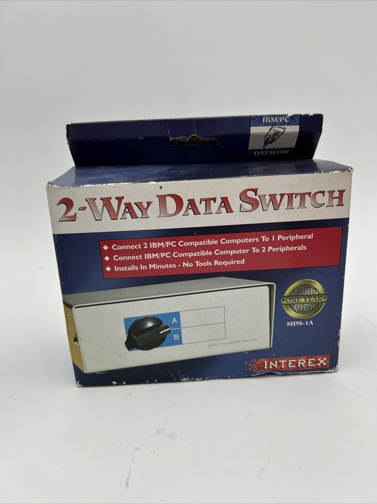 Interex MDS (MDS1A) External 2 Way Data Switch - New
