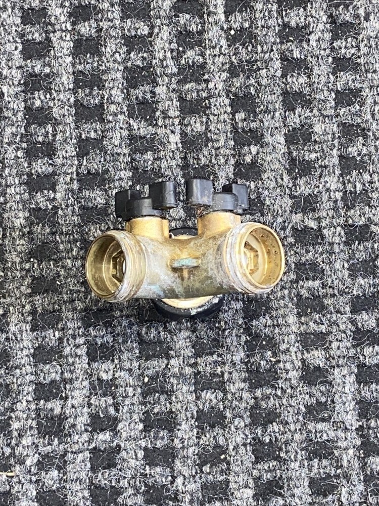 Two Way "Y" Brass Hose Connector`