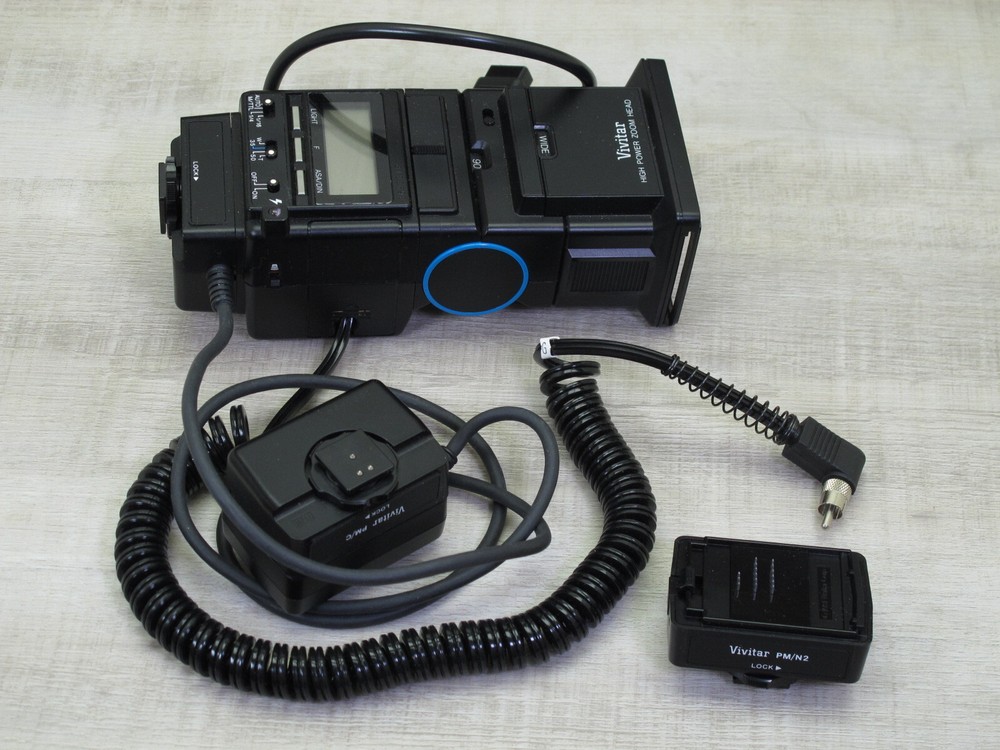 VIVITAR 5600 System Flash + DSC-3 and PMC PM/N2 Sync Cables