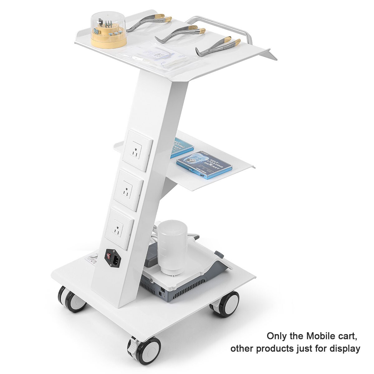 Dental Mobile Medical Cart /Cabinet with Drawers Wheels /Endo Implant Trolley