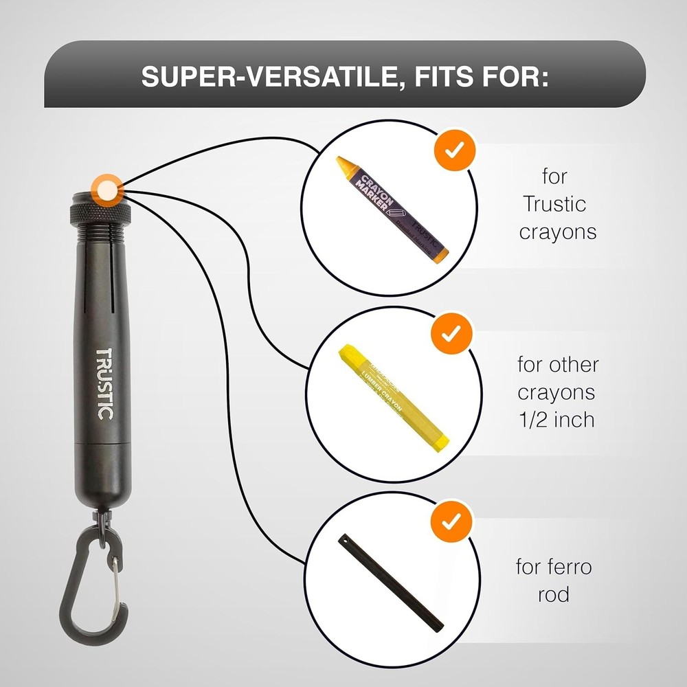 Durable Black Metal Crayon Holder for Efficient Marking - Ergonomic & Reliable