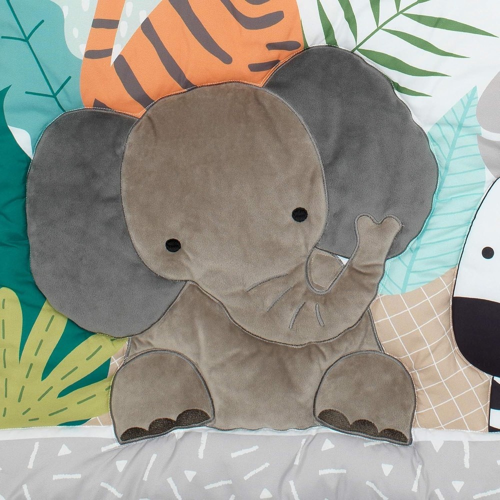 Mighty Jungle 3Piece Crib Bedding Set, Multicolor 283003V