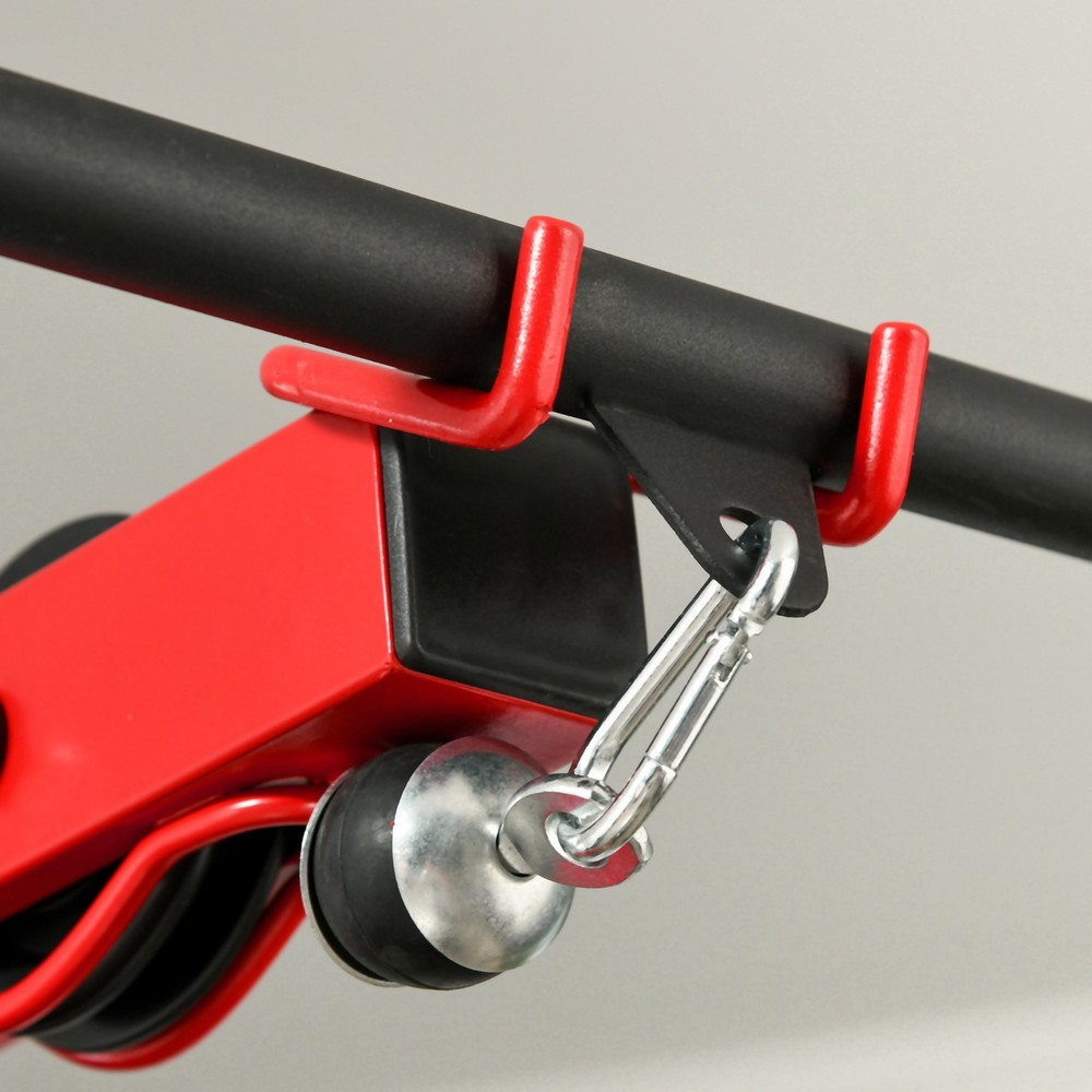 Lat Pull Down Machine High Low Pulley Machine Adjustable Seat Flip-Up Footplate