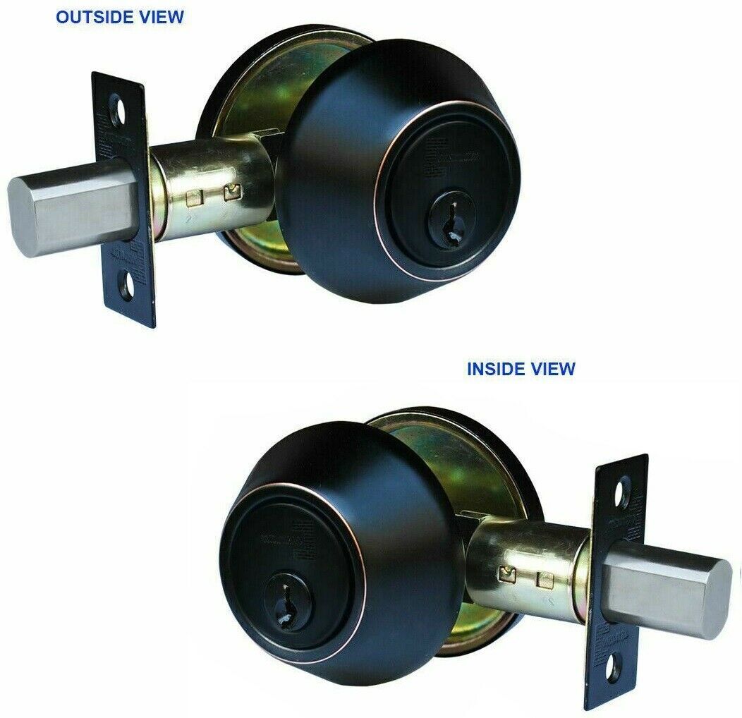 Constructor Deadbolt Entry Door Lock Oil Rubbed Bronze Single or Double Cylinder