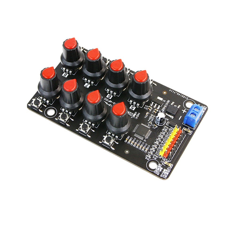 5V-8.4V 8 Channel Servo Control Module Debugging Board Rotary Knob Tester