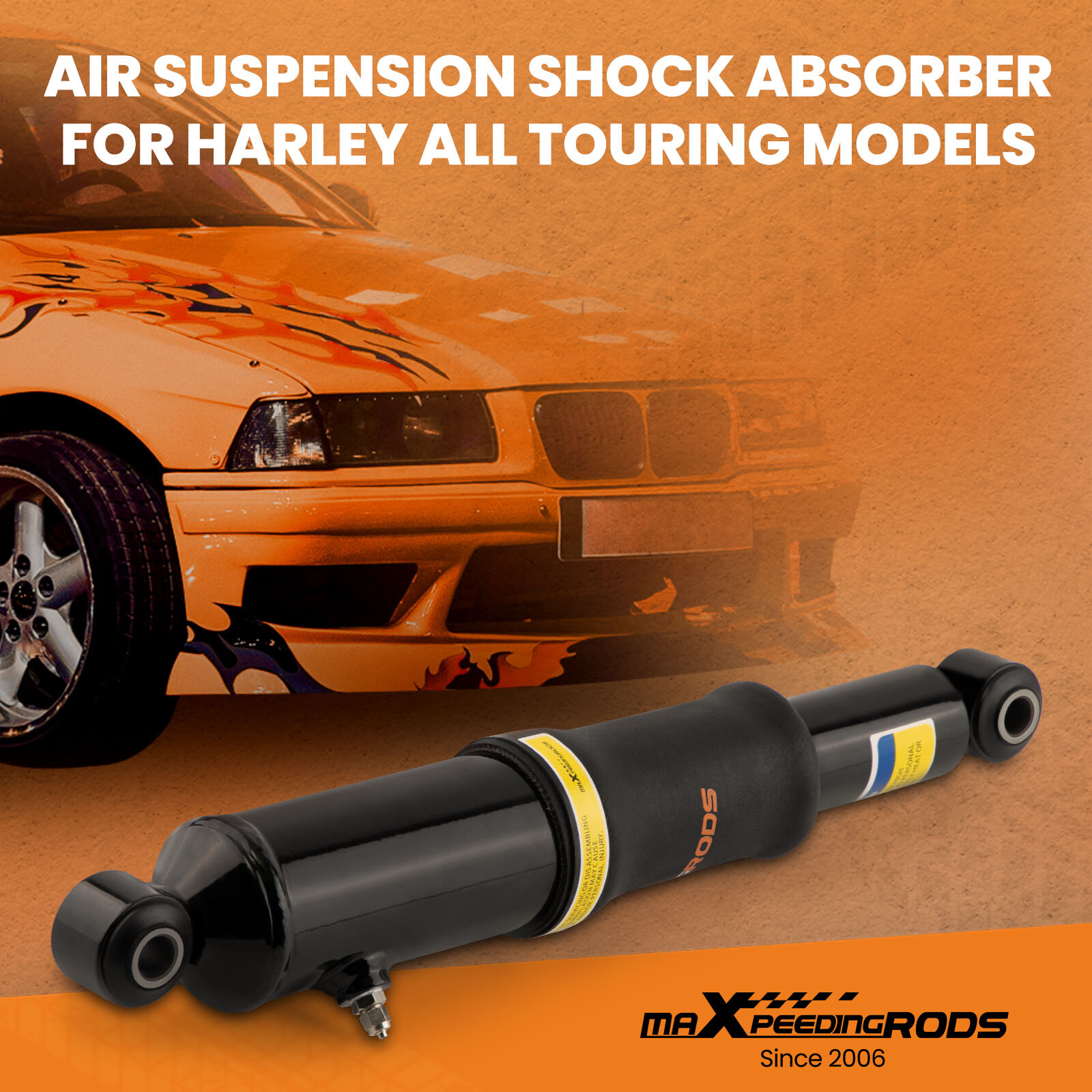 Rear Air Ride Suspension Set For Harley Touring Road King Street Glide 1994-2023