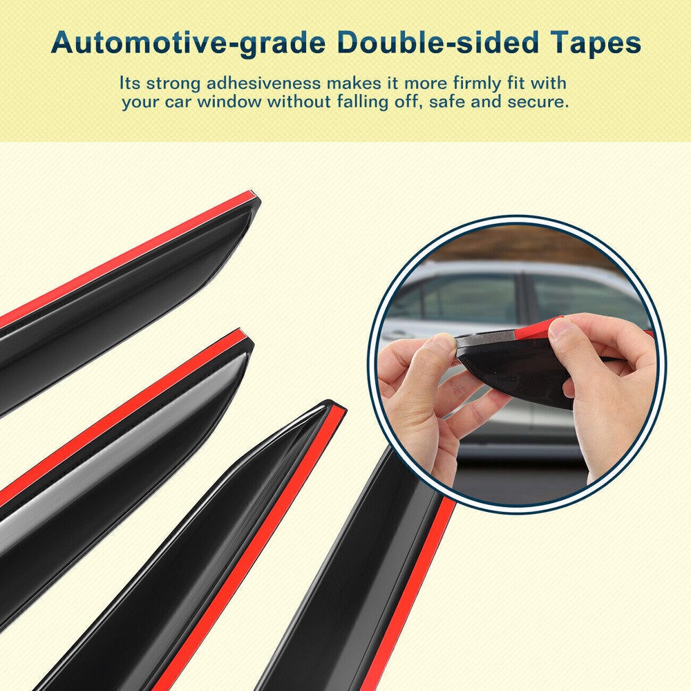 For 2009-2014 Acura TL JDM Mugen Style Window Visor Vent Rain Guards Deflector